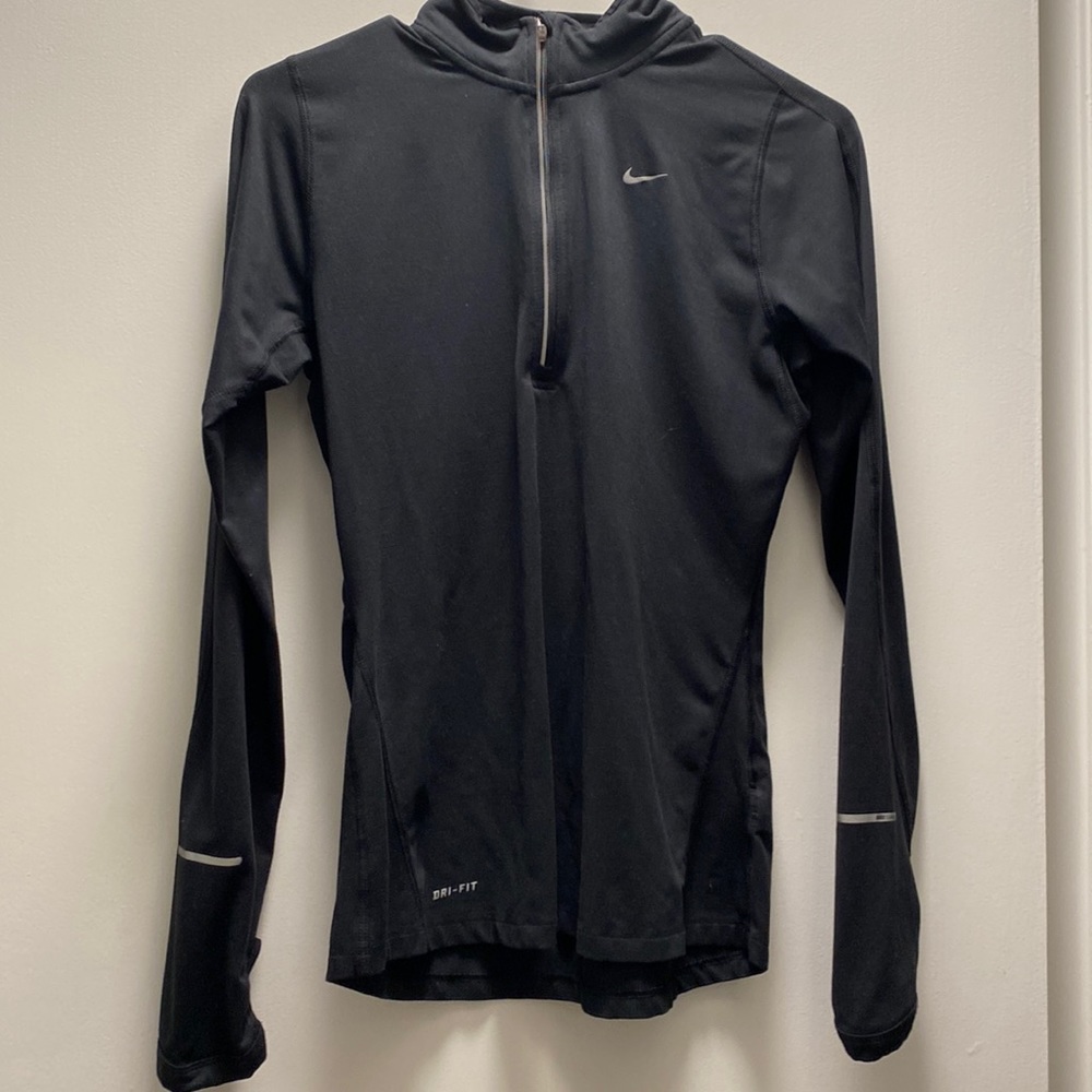 Nike dry fit quarter zip black